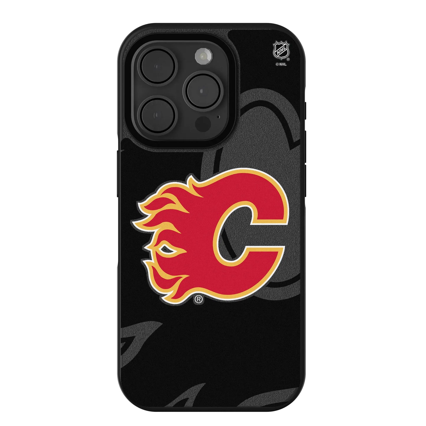Calgary Flames Monocolor Tilt Bump Phone Case for Apple iPhone