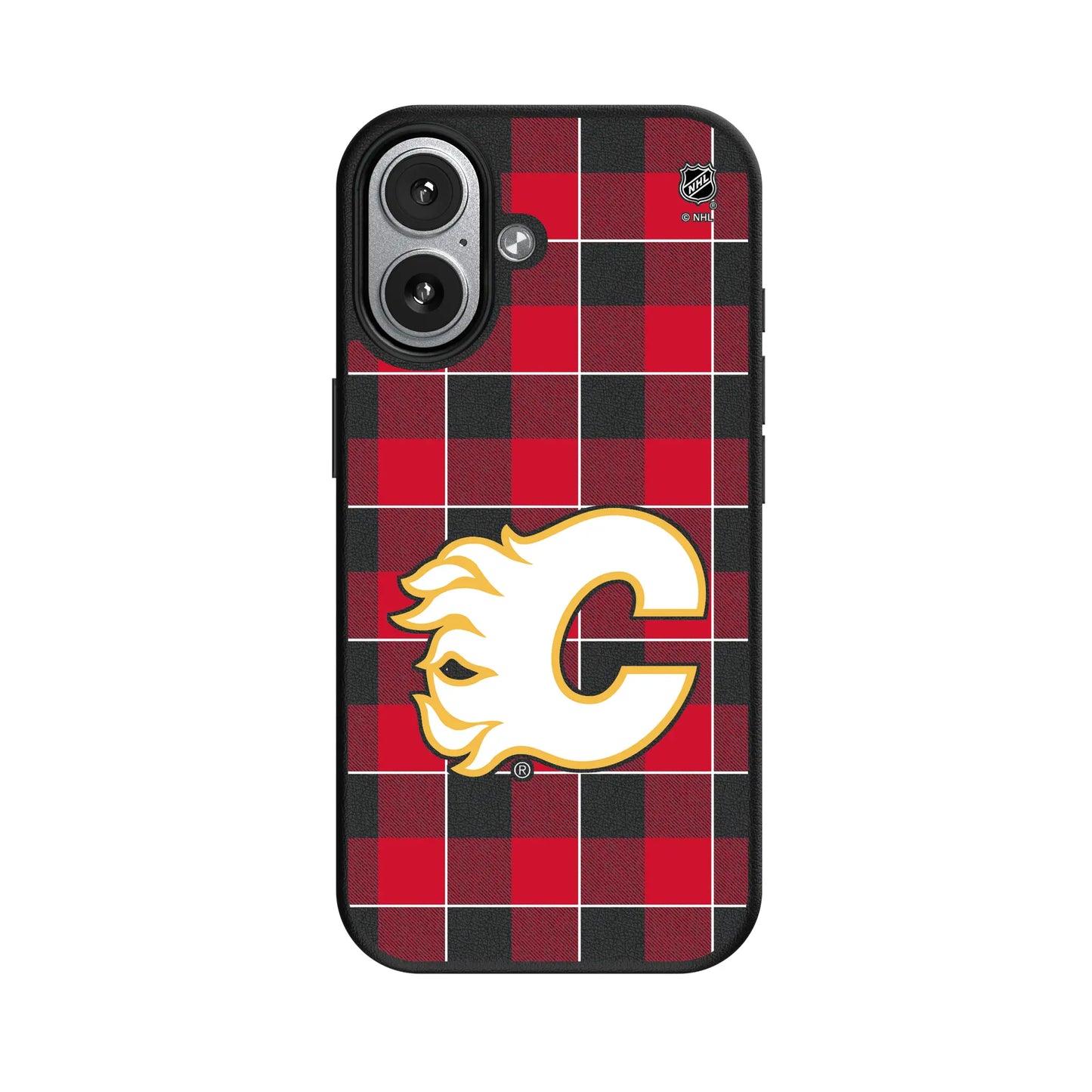 Calgary Flames Plaid MagSafe Compatible Phone Case for Apple iPhone