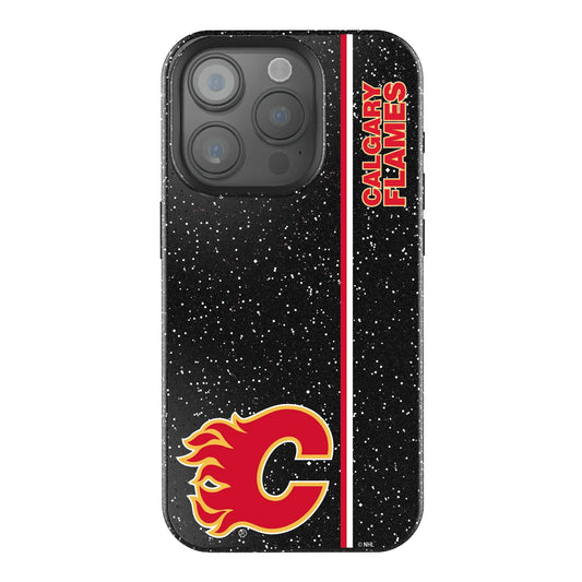 Calgary Flames Sidebar Black Bling Phone Case for Apple iPhone