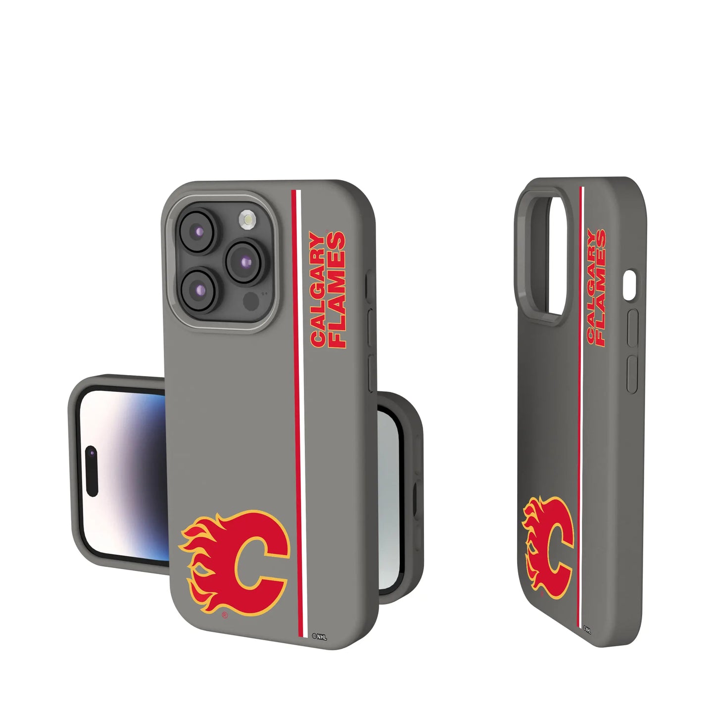 Calgary Flames Sidebar Soft Touch Phone Case for Apple iPhone