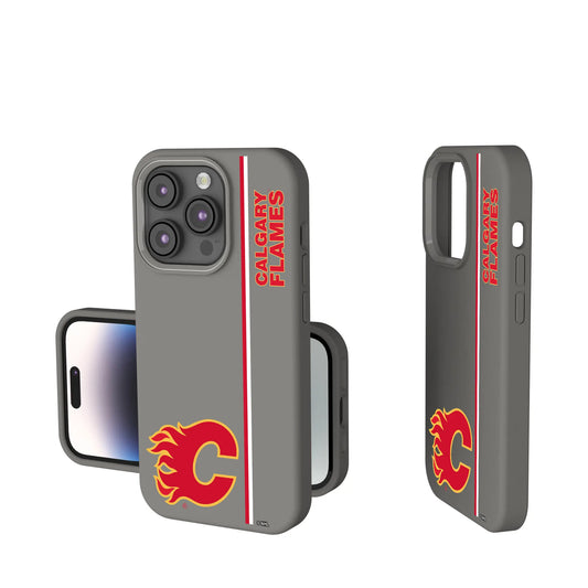 Calgary Flames Sidebar Soft Touch Phone Case for Apple iPhone