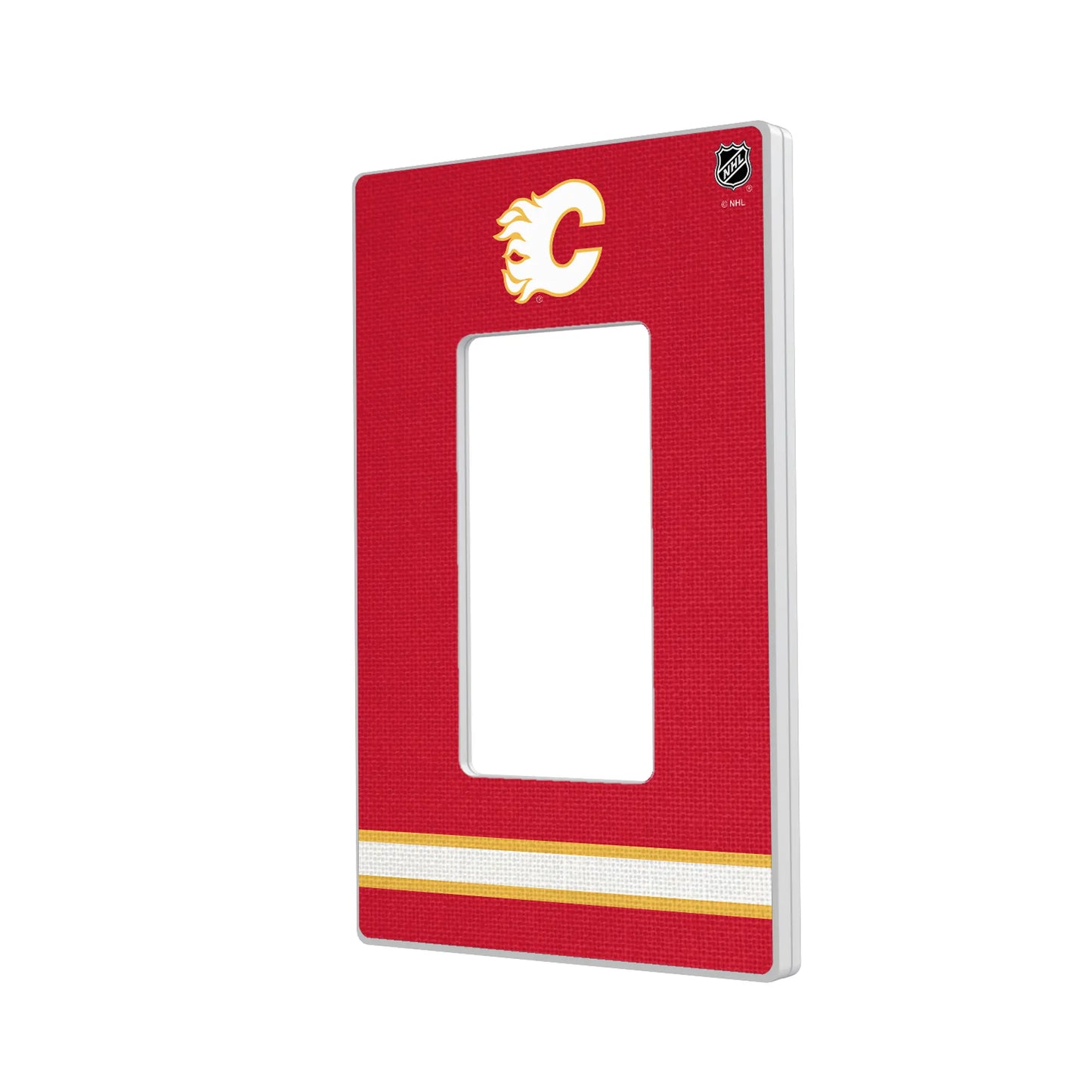 Calgary Flames Stripe Hidden-Screw Light Switch Plate