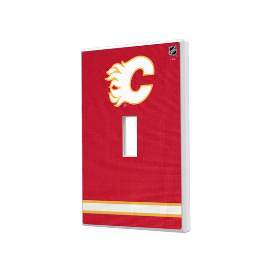 Calgary Flames Stripe Hidden-Screw Light Switch Plate
