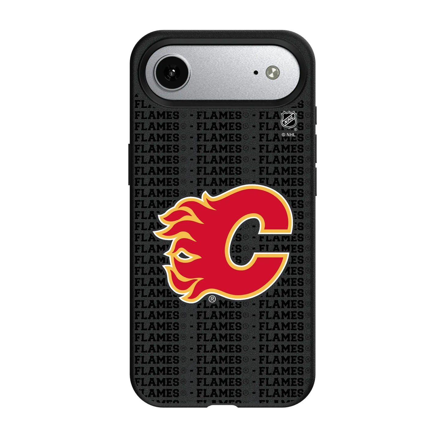 Calgary Flames Text Backdrop MagSafe Compatible Phone Case for Apple iPhone
