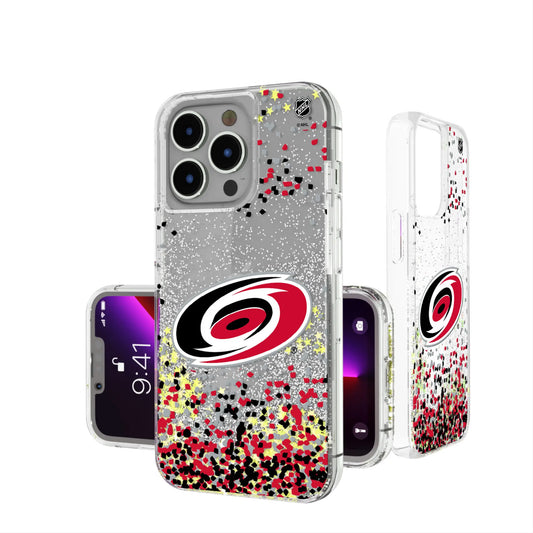 Carolina Hurricanes Confetti Glitter Phone Case for Apple iPhone