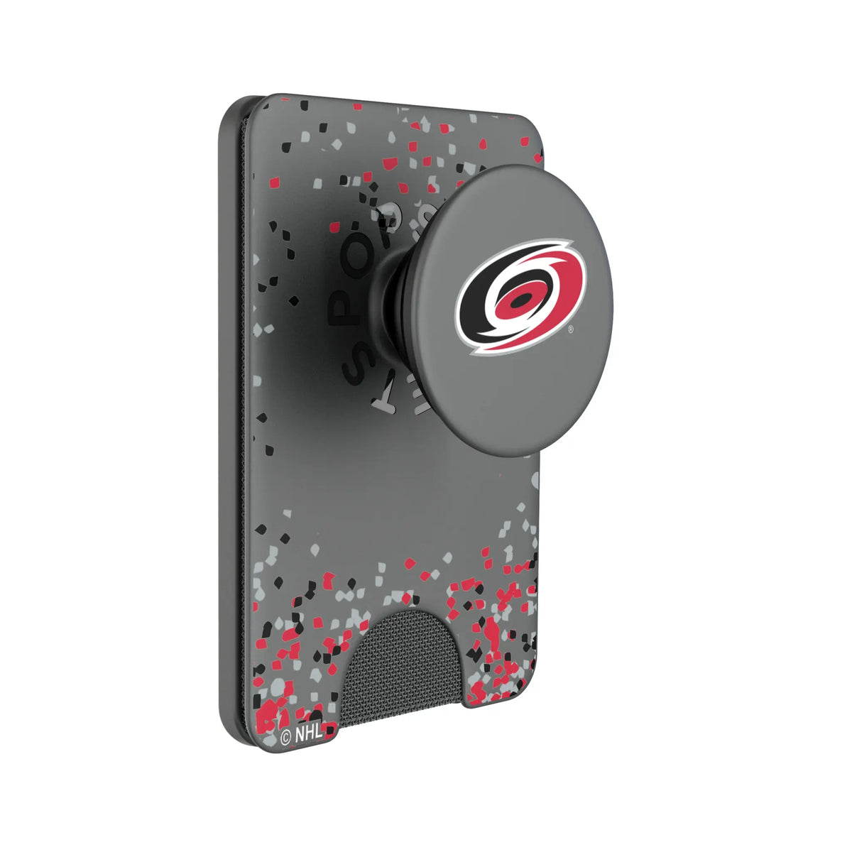 Carolina Hurricanes Confetti PopSockets MagSafe-Compatible PopWallet+