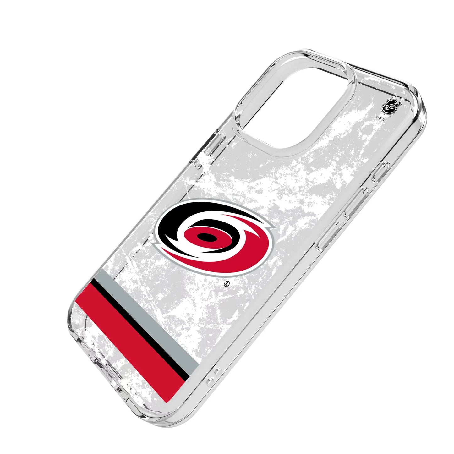 Carolina Hurricanes Ice Stripe Clear Phone Case for Apple iPhone
