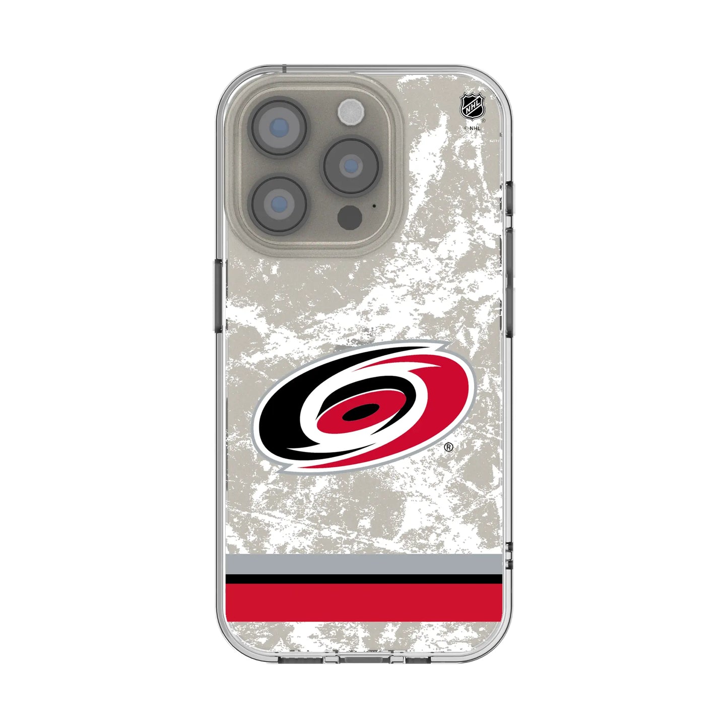 Carolina Hurricanes Ice Stripe Clear Phone Case for Apple iPhone