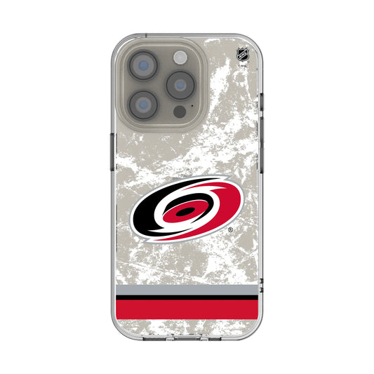 Carolina Hurricanes Ice Stripe Clear Phone Case for Apple iPhone