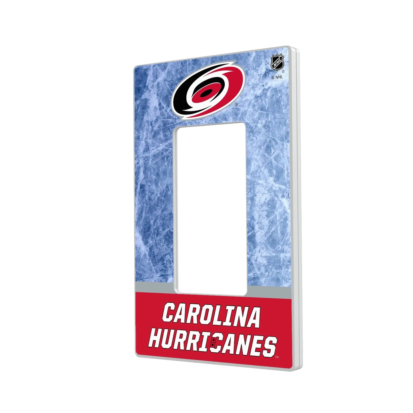 Carolina Hurricanes Ice Wordmark Hidden-Screw Light Switch Plate