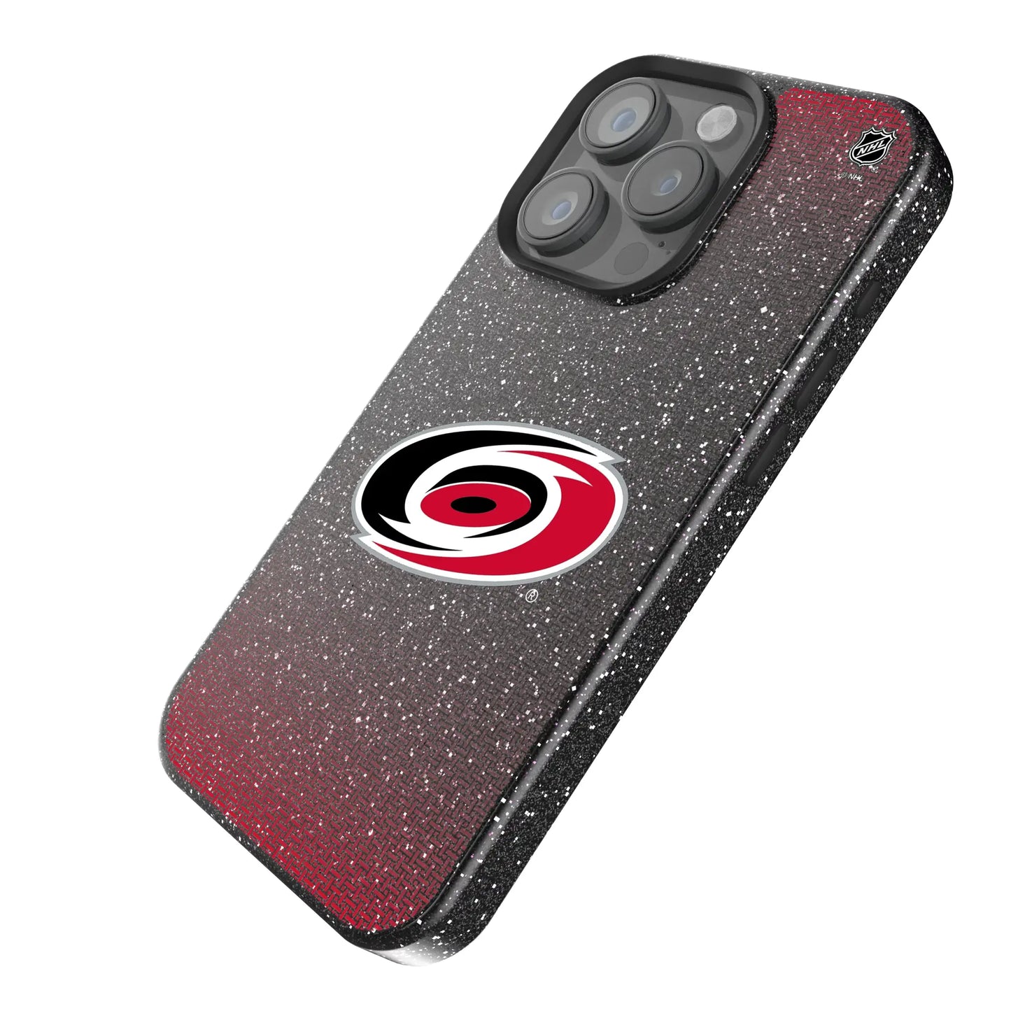 Carolina Hurricanes Linen Black Bling Phone Case for Apple iPhone