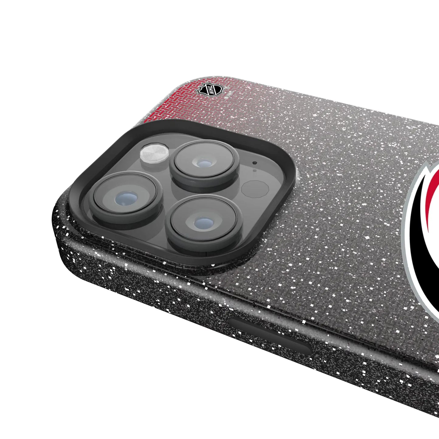 Carolina Hurricanes Linen Black Bling Phone Case for Apple iPhone