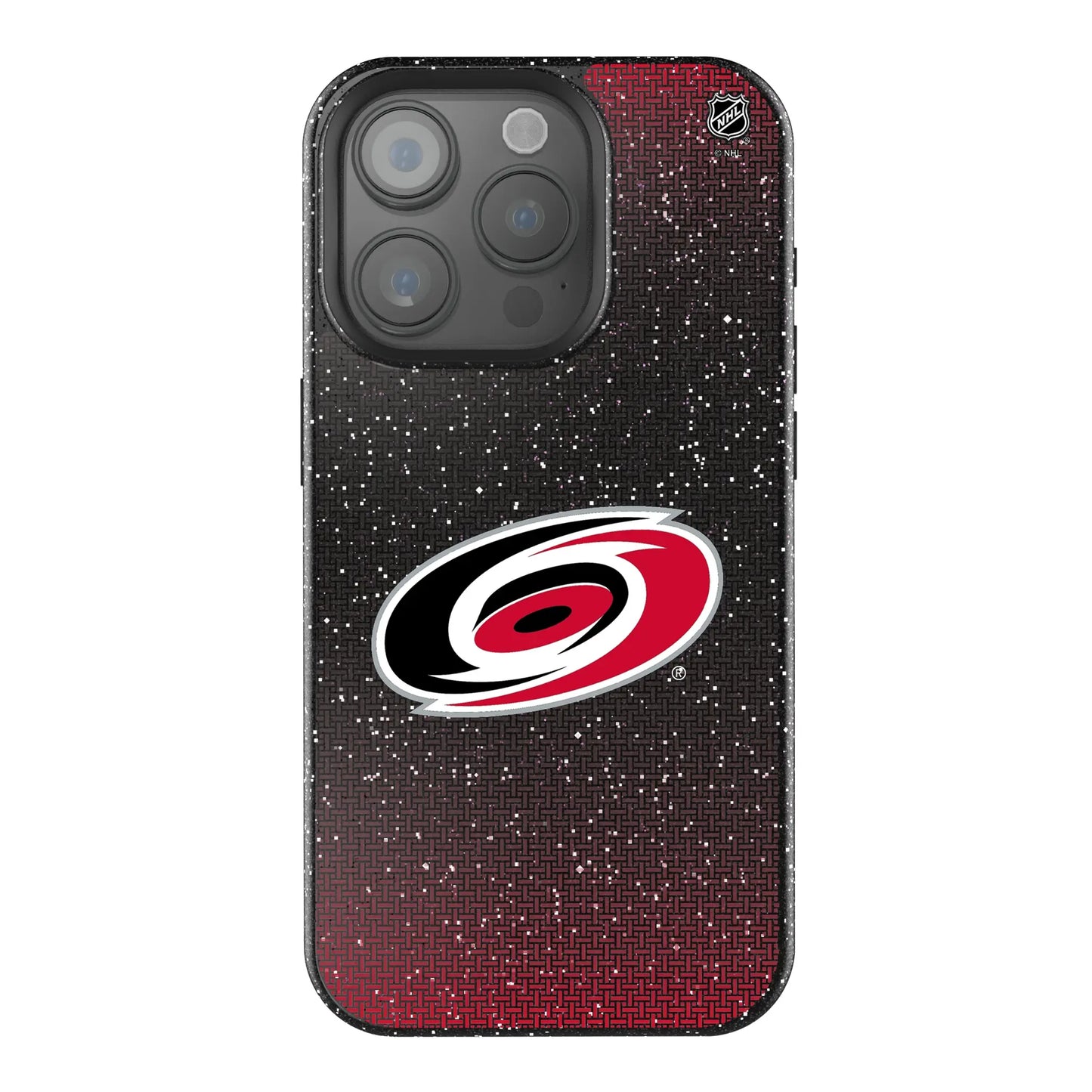Carolina Hurricanes Linen Black Bling Phone Case for Apple iPhone