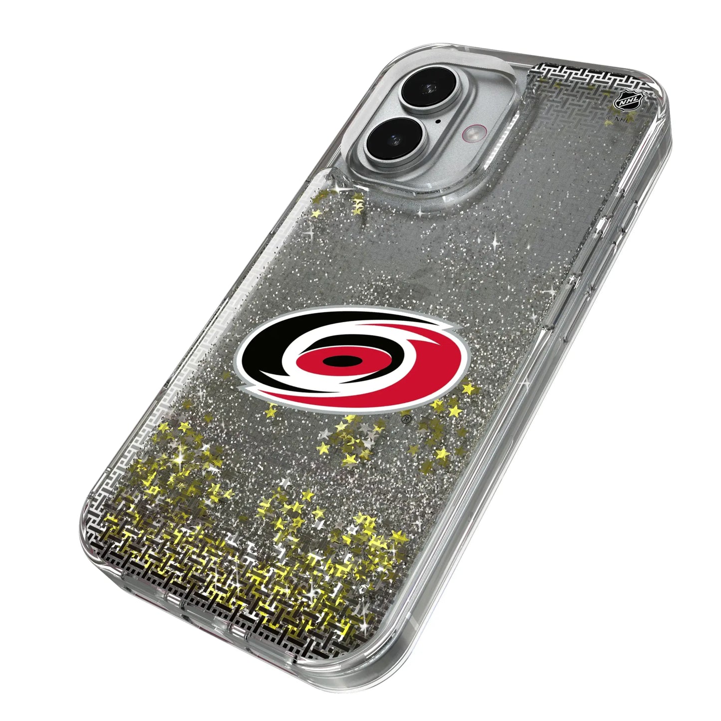Carolina Hurricanes Linen Glitter Phone Case for Apple iPhone