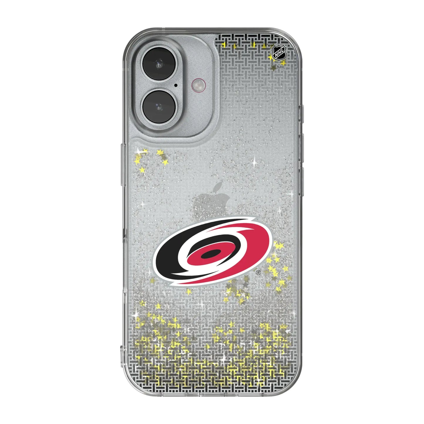 Carolina Hurricanes Linen Glitter Phone Case for Apple iPhone