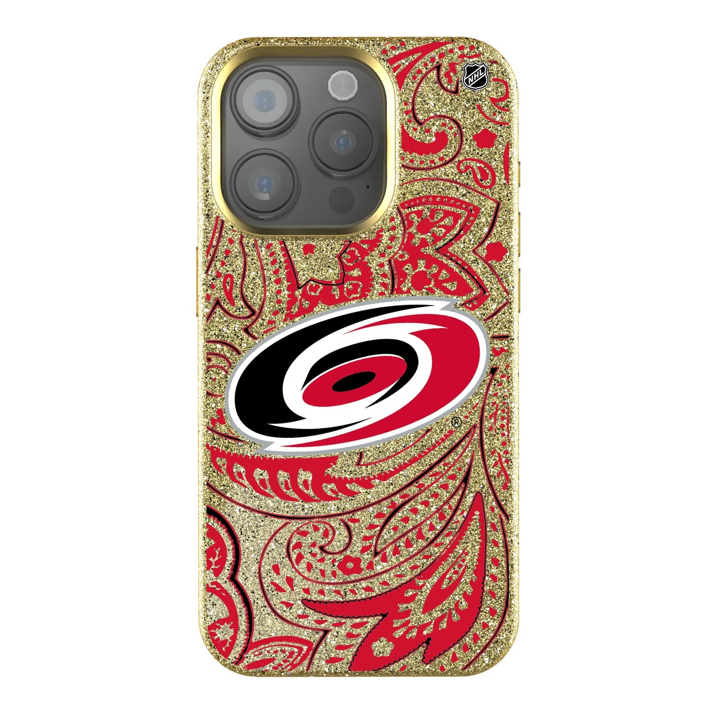 Carolina Hurricanes Paisley Bling Phone Case for Apple iPhone