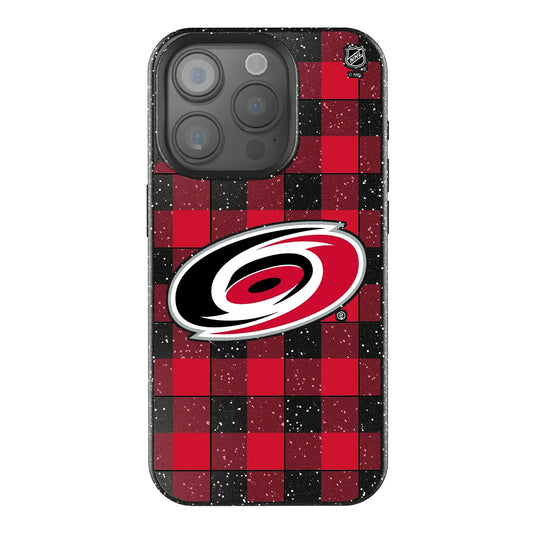 Carolina Hurricanes Plaid Black Bling Phone Case for Apple iPhone