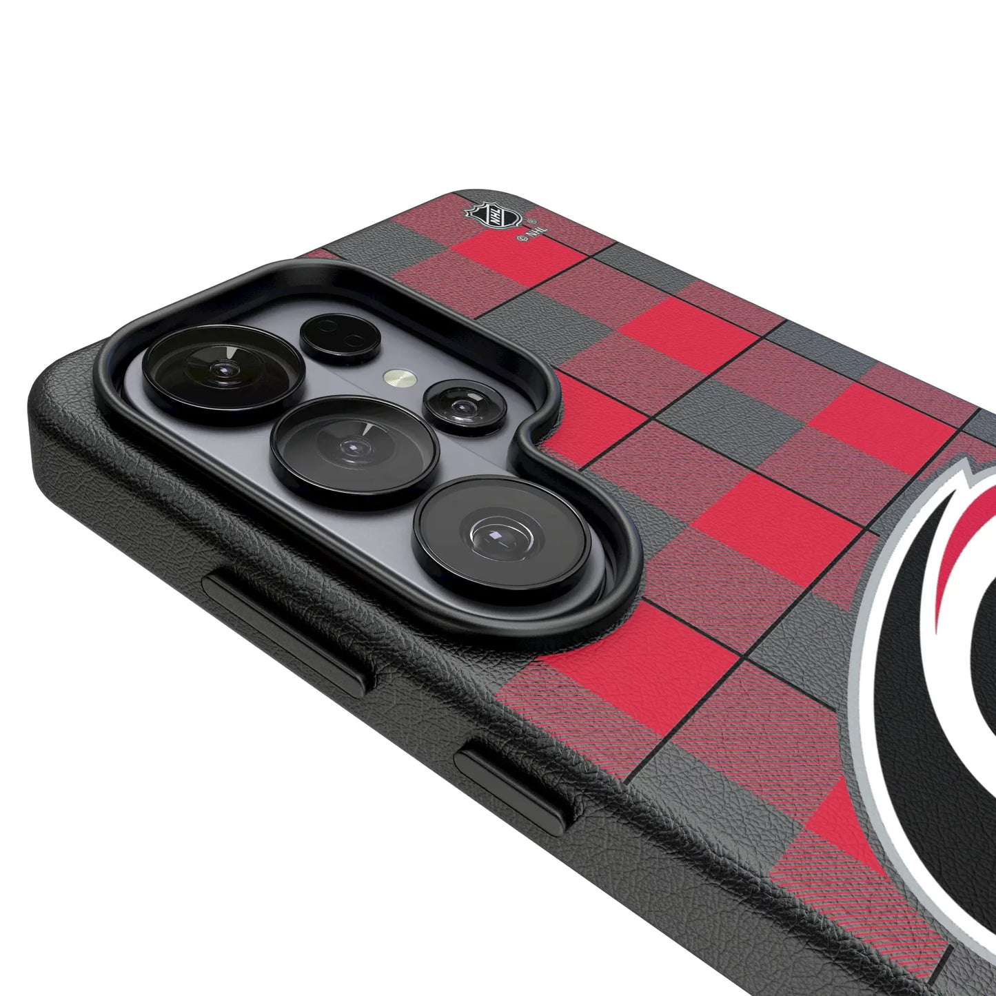 Carolina Hurricanes Plaid MagSafe Compatible Phone Case for Samsung Galaxy