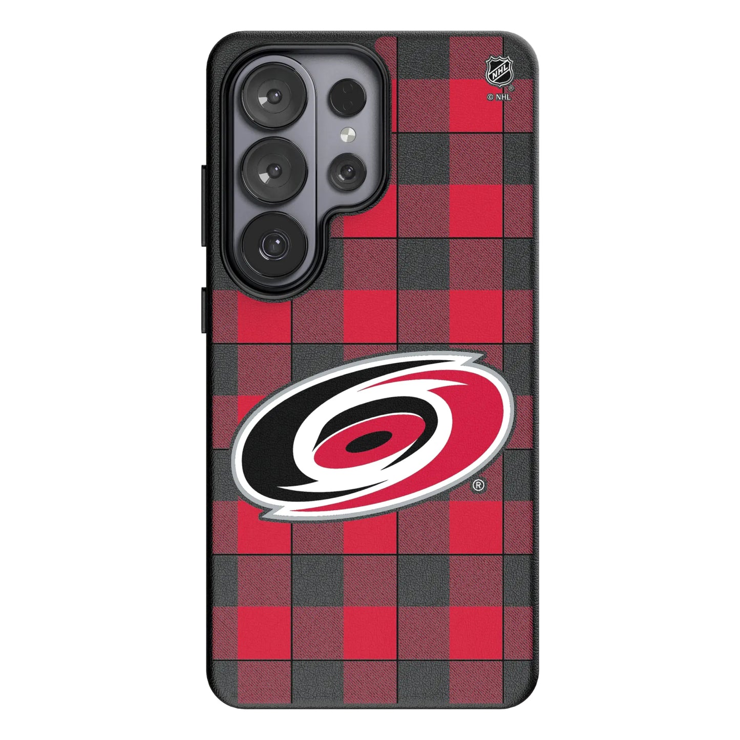 Carolina Hurricanes Plaid MagSafe Compatible Phone Case for Samsung Galaxy