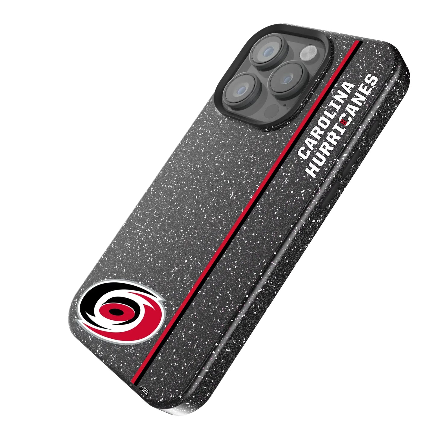 Carolina Hurricanes Sidebar Black Bling Phone Case for Apple iPhone