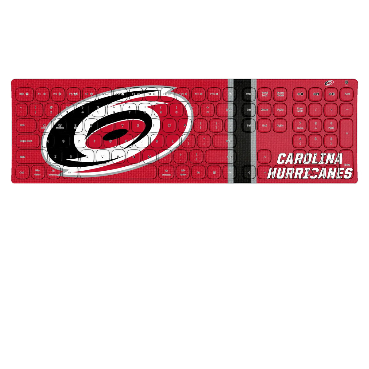 Carolina Hurricanes Stripe Curved Wireless Keyboard