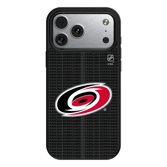 Carolina Hurricanes Text Backdrop MagSafe Compatible Phone Case for Apple iPhone