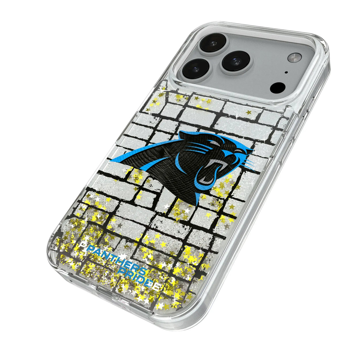 Carolina Panthers Brick Glitter Phone Case for Apple iPhone