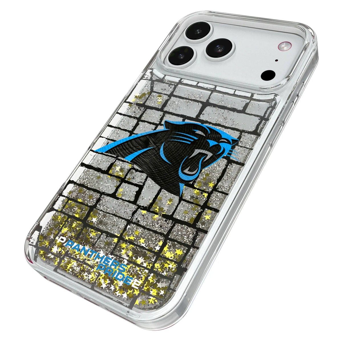 Carolina Panthers Brick Glitter Phone Case for Apple iPhone