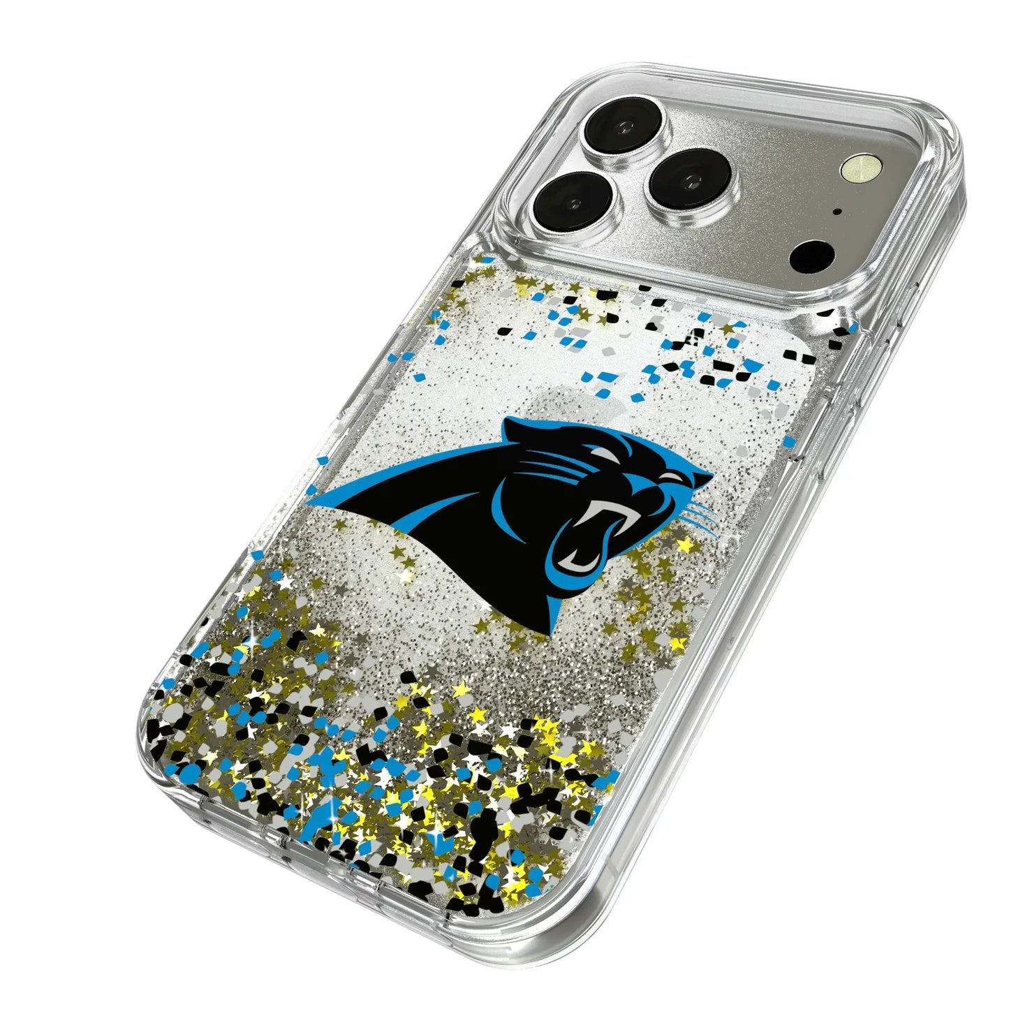 Carolina Panthers Confetti Glitter Phone Case for Apple iPhone