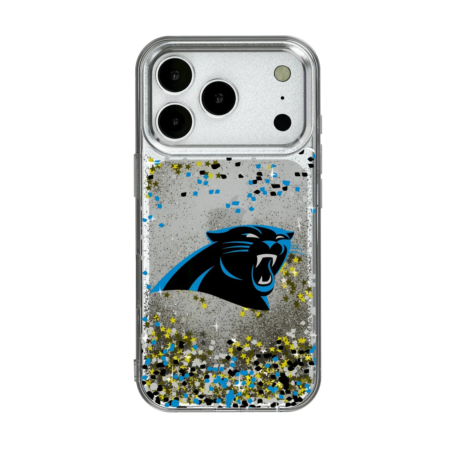 Carolina Panthers Confetti Glitter Phone Case for Apple iPhone