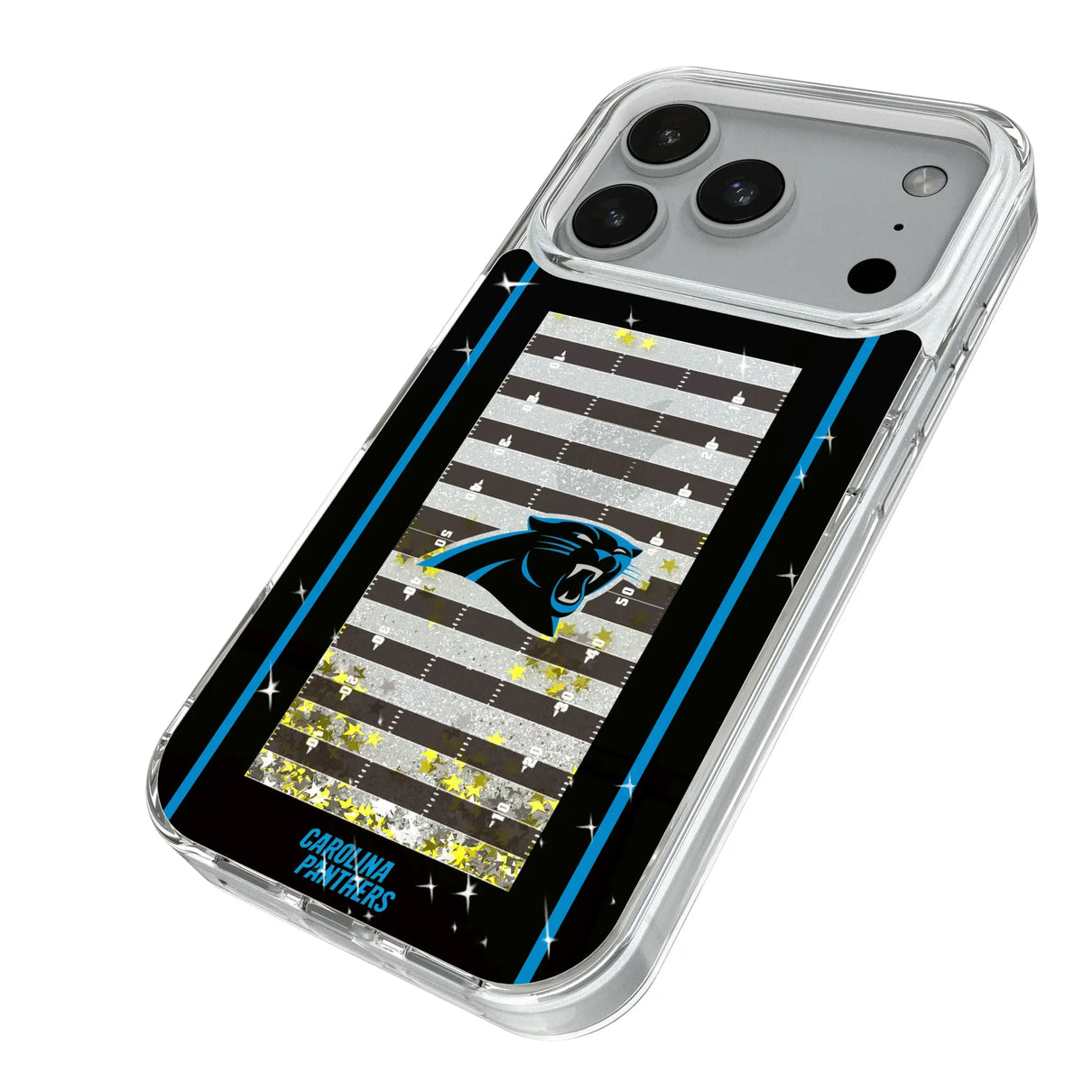 Carolina Panthers Field Glitter Phone Case for Apple iPhone