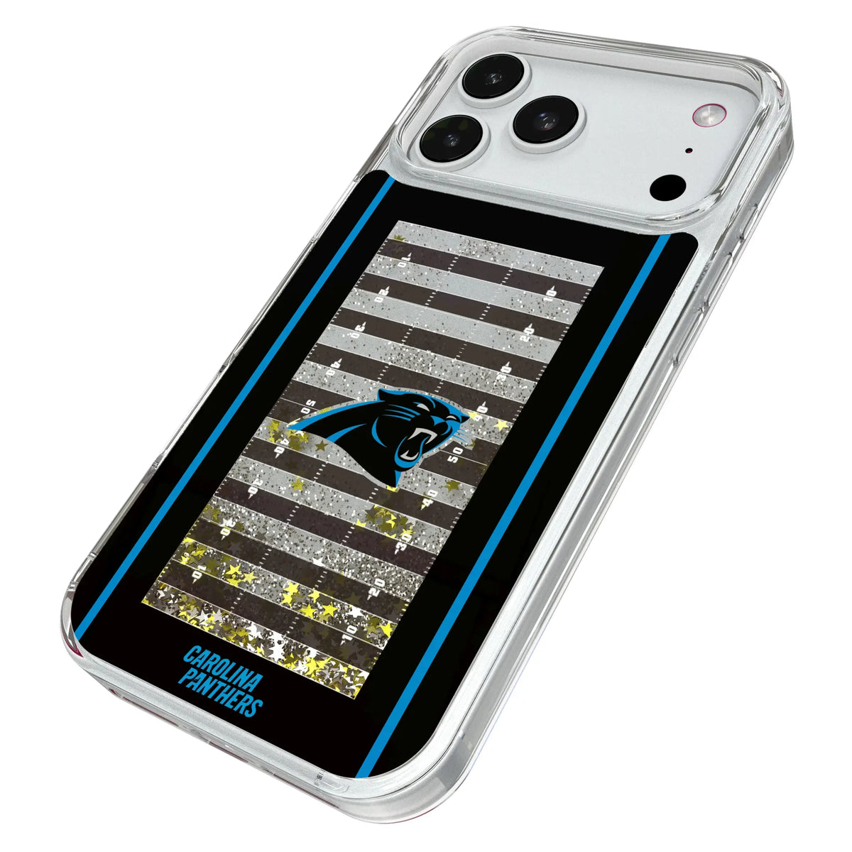 Carolina Panthers Field Glitter Phone Case for Apple iPhone