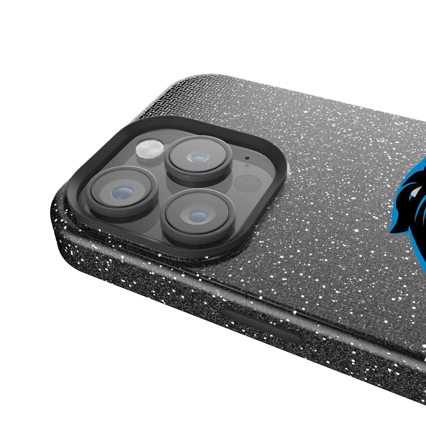 Carolina Panthers Linen Black Bling Phone Case for Apple iPhone