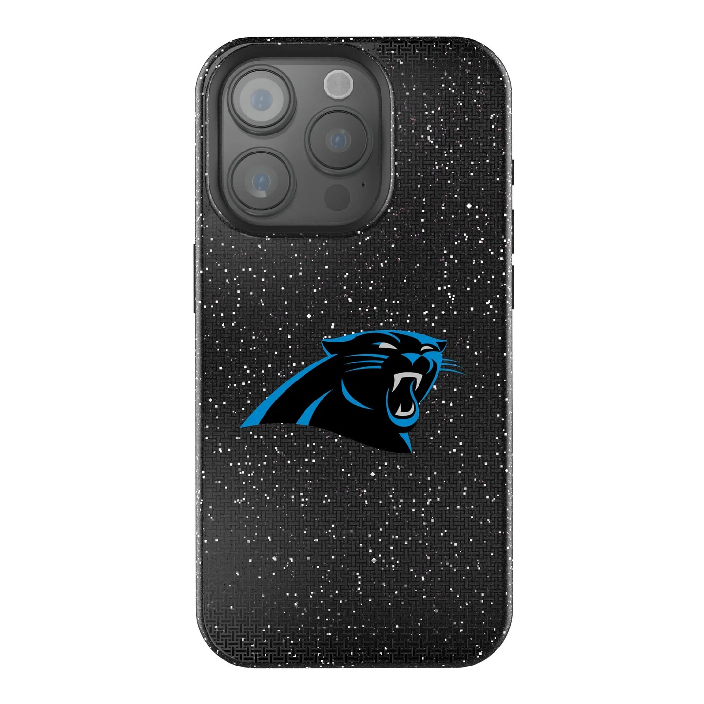 Carolina Panthers Linen Black Bling Phone Case for Apple iPhone
