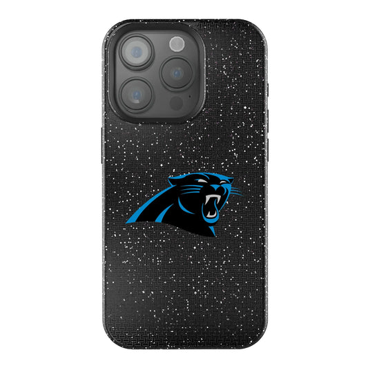 Carolina Panthers Linen Black Bling Phone Case for Apple iPhone