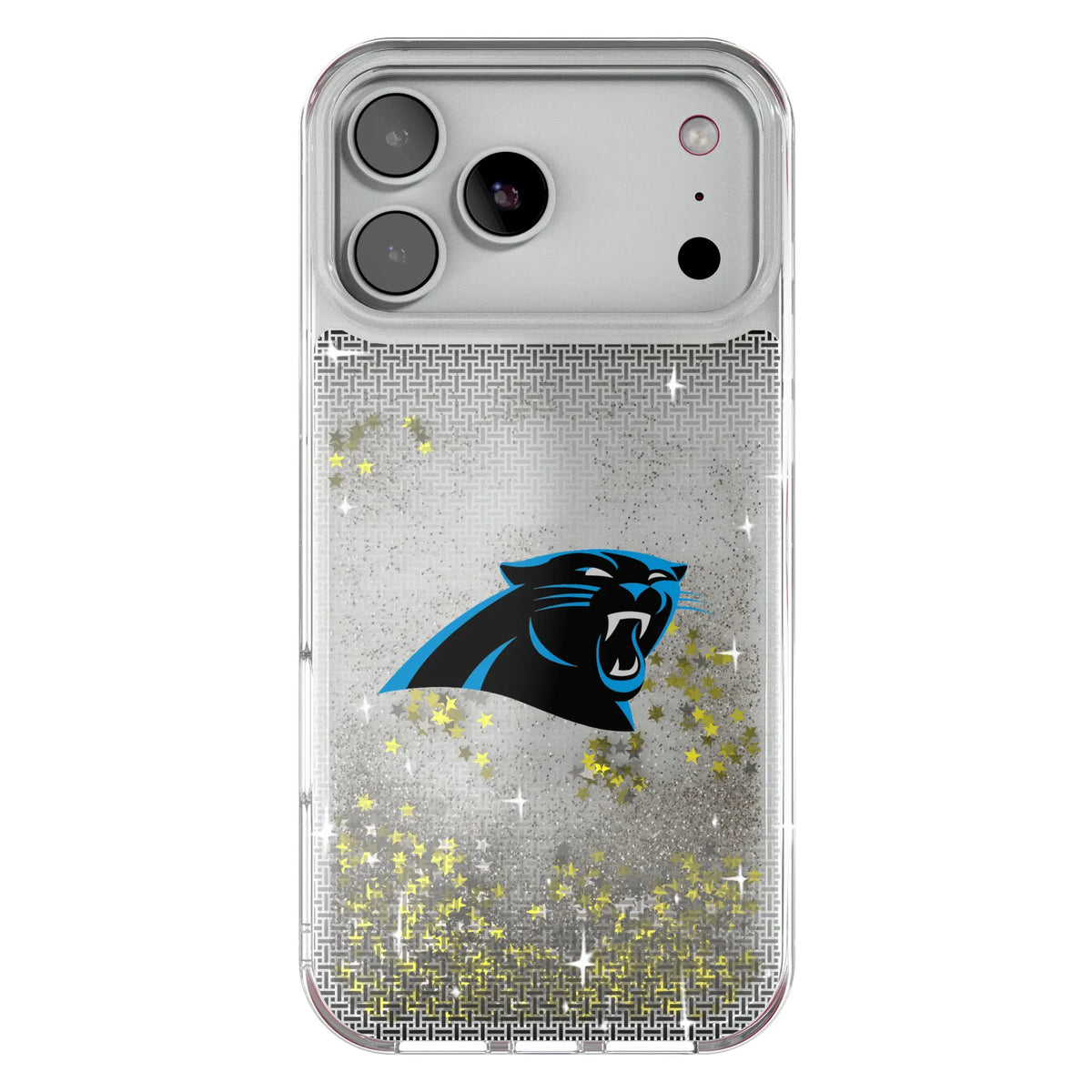 Carolina Panthers Linen Glitter Phone Case for Apple iPhone