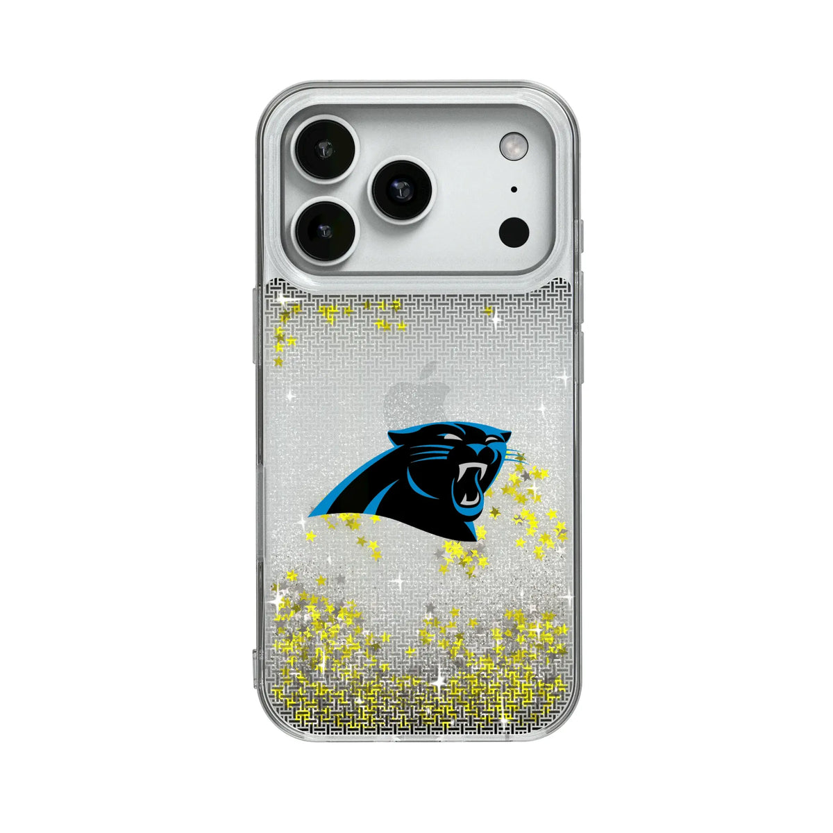 Carolina Panthers Linen Glitter Phone Case for Apple iPhone