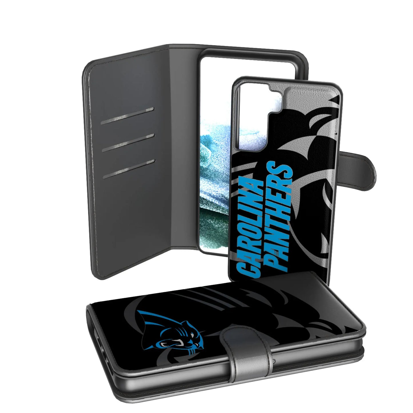 Carolina Panthers Monocolor Tilt Wallet Phone Case for Apple iPhone