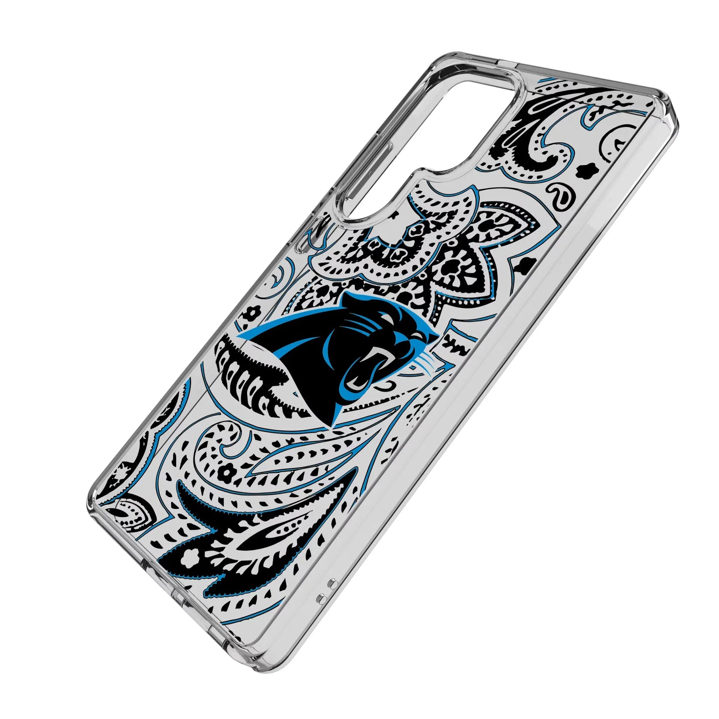 Carolina Panthers Paisley Clear Phone Case for Samsung Galaxy
