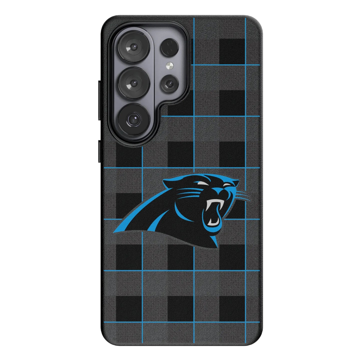 Carolina Panthers Plaid MagSafe Compatible Phone Case for Samsung Galaxy