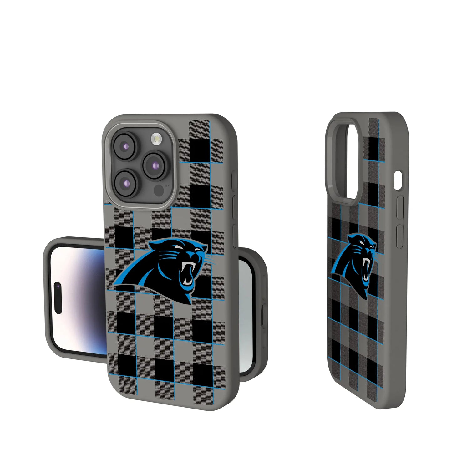 Carolina Panthers Plaid Soft Touch Phone Case for Apple iPhone