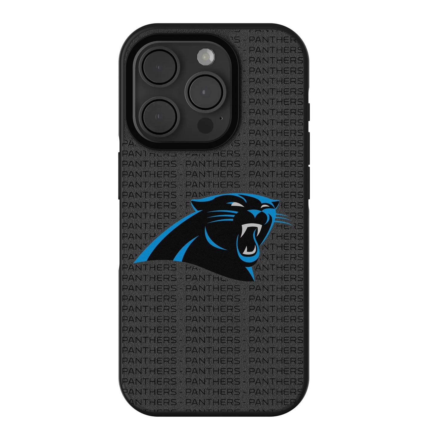 Carolina Panthers Text Backdrop Bump Phone Case for Apple iPhone