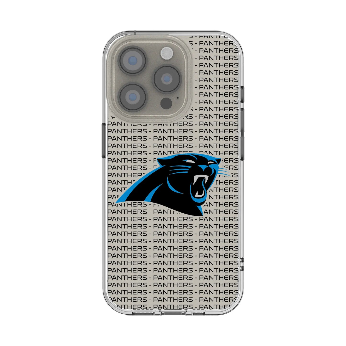 Carolina Panthers Text Backdrop Clear Phone Case for Apple iPhone