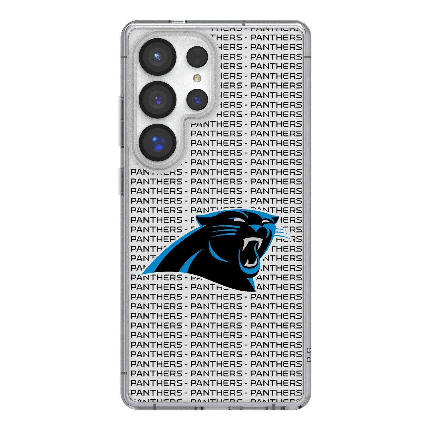Carolina Panthers Text Backdrop Clear Phone Case for Samsung Galaxy