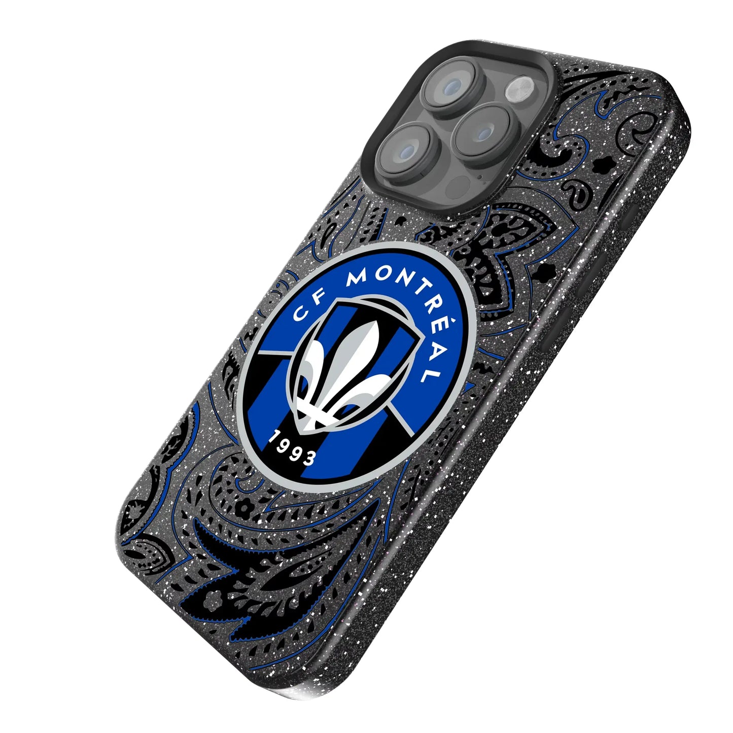 CF Montreal Paisley Black Bling Phone Case for Apple iPhone