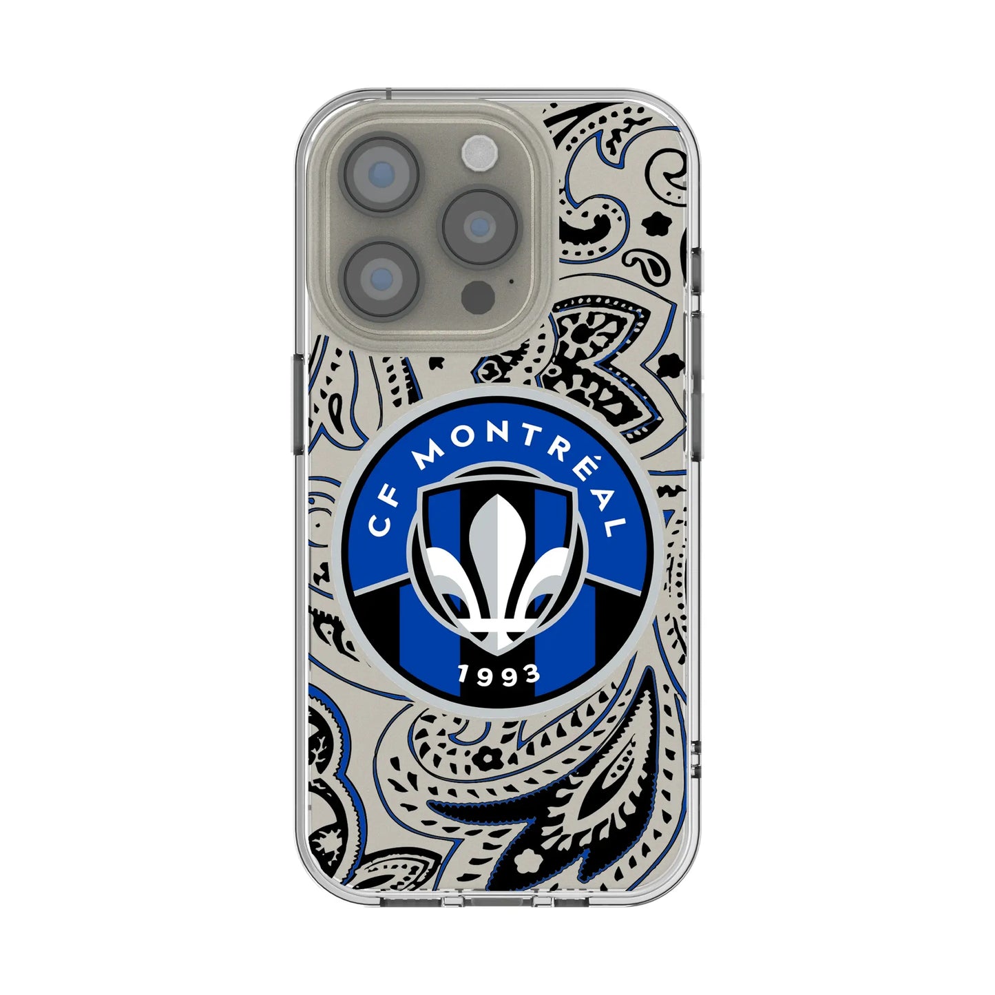 CF Montreal Paisley Clear Phone Case for Apple iPhone