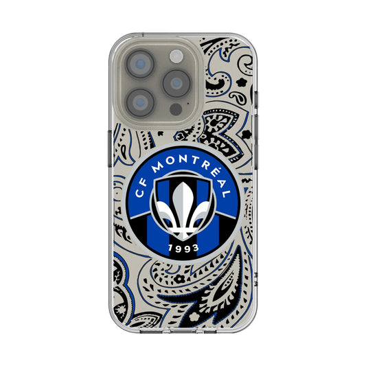 CF Montreal Paisley Clear Phone Case for Apple iPhone