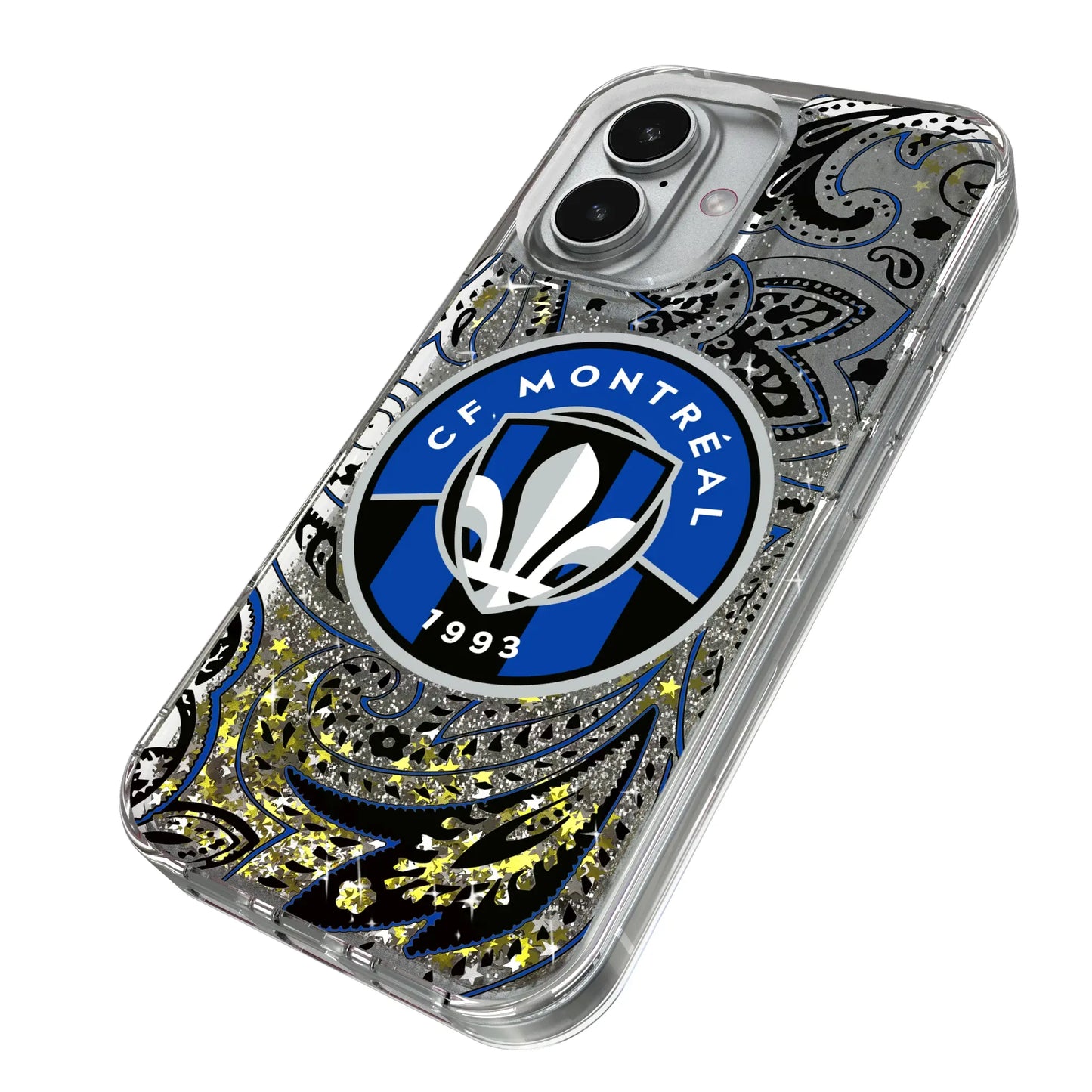 CF Montreal Paisley Glitter Phone Case for Apple iPhone