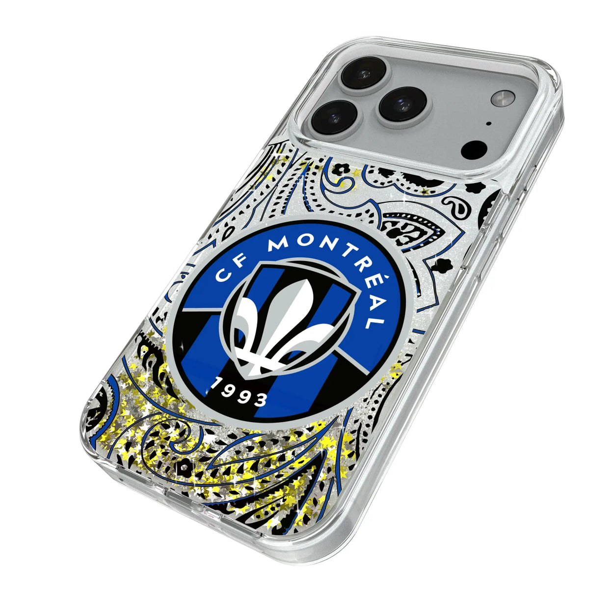 CF Montreal Paisley Glitter Phone Case for Apple iPhone