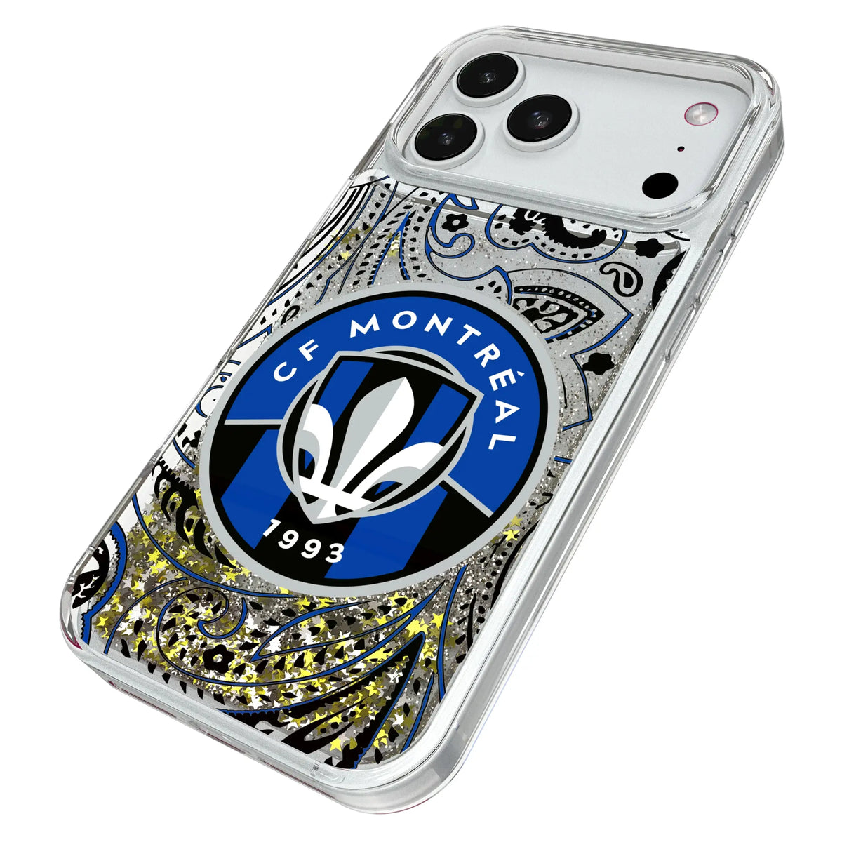 CF Montreal Paisley Glitter Phone Case for Apple iPhone
